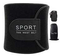 Sweat Belt, Baozun Abdominal Belt Slimming Belt Women Fat Burning Stomach and Back Lumbar Support Adjustable Neoprene Sauna Belt - 45 inches with Strap (Noir, L)
