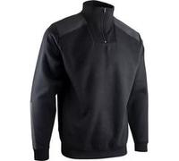 Sweat BERLIN col camionneur bicolore noir-gris - LMA - 8090 T7 T3XL