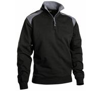 Sweat bicolore - col camionneur à zip - taille S - Coton 3353 BLAKLADER