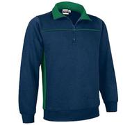 Sweat Bicolore - Homme - Réf Thunder - Bleu Marine Et Vert Kelly