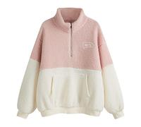 Sweat BTS Rose Pull Grande Taille Femme Casual Noir t Shirt Running Femme Manches Longues Bunny Ears Sweatshirt Hoodie Manteau Polaire Femme Long Veste Vinyle Blouson Cuir sans Manche Femme