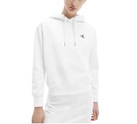 Calvin Klein Sweat-Shirt Femme CK Embroidery avec Capuche, Blanc (Bright White), M
