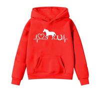 Sweat Capuche Enfant Blouse Streetwear Sportwear Zippé Veste Polaire Doublée Hoodie Col Rond Sport Mode Vêtements Oversize en Ado Taille Unique pour Filles Sweatshirts Ecole