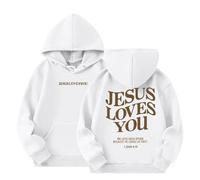 Sweat Capuche Enfant Confortable Elégant Sportswear Ample Chaud Casual Tops Sport Pull Sweat-Shirt Col Rond Coton Veste Fourrée Blouson Doublé Hiver Automne et Printemps