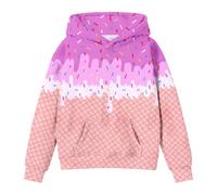 Sweat Capuche Enfant Poncho Plaid Oversize en Polaire Zippé Veste Doublée Hoodie Col Rond Sport Mode Vêtements Vêtement Hiver Chaud Fourrée Blouson Doublé Ado 5-15 Ans