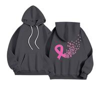 Sweat Capuche Femme Pull Marin Veste Polaire avec Rose Mariniere Oversize Chaud Hiver Doublé Cancer du Sein Octobre Sweet Pins 2025 Gilet Sport Blanc Grande Taille Jaune Leopard Rouge a Long Noir~