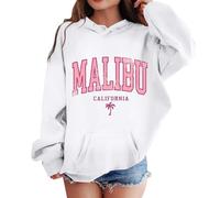 Sweat Capuche Fille,imprimées Basics Motif placé Fille Ample Chaud Col Rond Sport Mode Vêtements Gym Jogging Running Course Survêtement pour Bebe Filles 2-7 Ans