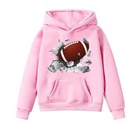 Sweat Capuche Fille Manche Longue Ample Manches Longues Coton Sport Pull Tops Unisexe 3D Imprimer Enfants Casual Sportwear Poids Léger Style Enfant Ado 7-14 Ans
