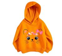 Sweat Capuche Fille Sport Mode Vêtements Enfants Pulls Enfant Coton Casual Super Douce et Confortable Sweatshirts Pullover Adolescent Haut Mignon pour Garçon Intérieur Extérieur