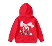 Sweat Capuche Fille, Sweat-Shirt À Capuche Imprimé À Manches Longues pour Filles, Coupe Ample, Haut en Polaire Décontracté pour Enfants