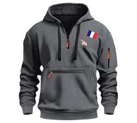 Sweat Capuche Homme Camouflage Zippé Bleu Taille Léger Boss Responsable Stylé Full Basique 7XL Intégré Près Marins Chandail Doublée Difference Survêtement Écriture Pâle