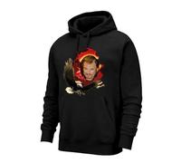 Sweat capuche Johnny hallyday homme aigle noir - - Noir S