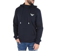 Sweat capuche logo brodé - Emporio Armani - Homme - Bleu - Manches longues - Col capuche XL
