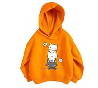 Sweat Capuche Manches Longues pour Fille Casual Vetement de Sport Décontractés Super Douce et Confortable Sweatshirts Pullover Adolescent Fashion Large Pull Enfant Ado 7-14 Ans