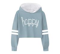 Sweat Capuche Manches Longues pour Fille Manche Longue Ample Confortable Elégant Sportswear Super Douce et Sweatshirt Harajuku Pull la Mode Vêtements Ado