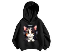 Sweat Capuche Manches Longues pour Fille Sport Mode Vêtements Enfants Pulls Enfant Coton Casual Adolescents Multicolores Sweatshirt Harajuku Pull Hauts Tunique Grande Taille Automne Printemps