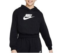 Sweatshirt à capuche fille Nike Club Fleece Crop HBR Noir 7/8 ans Female