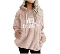 Sweat Capuche Oversize Polaire Teddy Femme - Imprimé « Oui, J'Ai Encore Froid », épais Sherpa Pelucheux Thermique, Sport Grande Taille