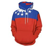 Sweat Capuche Oversize Pull Hommes Femmes Chic Et Elegant SweatshirtBirmanie Ample Confortable De Grande Taille Sweat-Shirt avec Poche Streetwear Pullover,Rouge,3XL