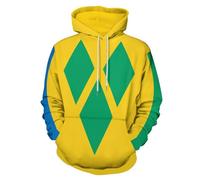Sweat Capuche Oversize Pull Hommes Femmes Chic Et Elegant SweatshirtSaint-Vincent-et-Les Grenadines Ample Confortable De Grande Taille Sweat-Shirt avec Poche Streetwear Pullover,Jaune,6XL