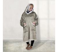 Sweat capuche + poches - sherpa flanelle