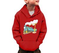 Sweat Capuche pour garçons de Jogging Enfants Printemps Automne Couleur Uni Haut Mignon Cartoon Animal Imprimé Coton Unie