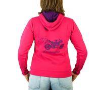 Sweat Capuche Pour Moto Femme L'entourloop Birdy Fushia Taille Xl Lady