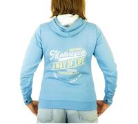 Sweat capuche pour moto Femme L'Entourloop Original Bleu clair taille S Lady S