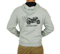 Sweat Capuche Pour Moto Homme L'entourloop Birdy Gris Taille Xl