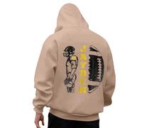 Sweat Capuche Rugby Homme Capuche Rond Demi Alpaga Islandais Épaule Eclair Coudiere Nordique sur Turquoise Angora Kangourou Sanglier Cagoule Anthracite Overs Papillon Mélangé