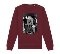 Sweat Chirac Thug Life - Unisexe - Imprimé en France - Coton 100% Bio - Cadeau Anniversaire Chirac French Touch Original Rigolo (Bordeaux, M)
