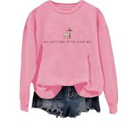 Sweat chrétien amusant « He Left The 99 To Find Me » pour femme et homme, rose, S