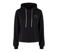Pieces Femme Pcchilli Ls Heart Hoodie Noos BC Sweatshirt À Capuche, Noir, S EU