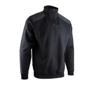 Sweat BERLIN col camionneur bicolore noir-gris - LMA - 8090 T6 T2XL G