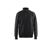 Blaklader 33691158 SWEATSHIRT AVEC DEMI FERMETURE ÉCLAIR, Noir, taille XL