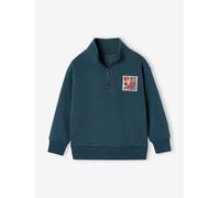 Sweat col camionneur garçon bleu canard 8A