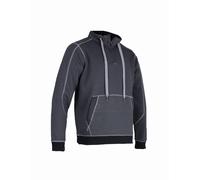 Sweat col montant zippé Gris/Noir LMA COFFRE - 8049