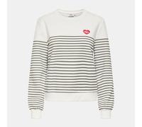 Sweat Col Rond À Rayures Avec Imprimé Coeur Femme Only