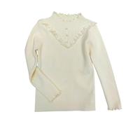 Sweat Col Rond Fille, Pull Chaud Enfant, Col Rond Coupe Ample Basique Tricot Hauts pour Enfant Manches Longues Respirant Confort Chandail Grande Taille Hiver Chaud Mode Et Loisirs Sweatshirts