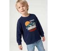 Sweat col rond garçon marine 12A