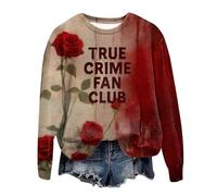 Sweat Col Rond Halloween Blood Drops I'm Fine Horror, Pull À Manches Longues Impression, éclaboussures Hoodie avec Poche, Sweatshirt Automne Et Hiver La Ado Fille (Noir, XL)