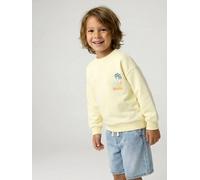Sweat col rond manches longues jaune pâle 10A