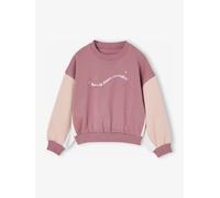 Sweat colorblock sport fille vieux rose 12A