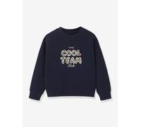 Sweat Cool Team Fille tissu Liberty coton biologique CYRILLUS marine 6A