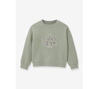 Sweat Cool Team Fille tissu Liberty coton biologique CYRILLUS vert d'eau 6A