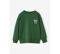 VERTBAUDET Sweat Couleur Motif Poitrine Basics garçon Vert 8A