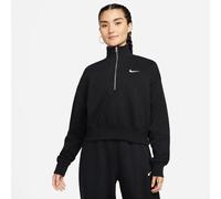Sweat court à 1/4 de zip Nike Phoenix Fleece pour femme Noir/Sail XS (FR 34-36)