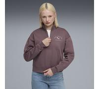 Sweat court à col zippé PUMA Class Femme, Vêtements, Violet, L L