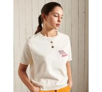 Sweat court ras-du-cou femme Superdry Workwear Blanc 38