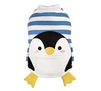 Sweat Croci pour Chiens North Pole, Taille du Dos 30 cm, rembourré et réglable avec Fermeture Velcro, avec élastique et Trou pour Laisse et Harnais, Couleur Blanc et Bleu Clair
